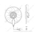 Cooling radiator fan motor for VW TOUAREG PORSCHE